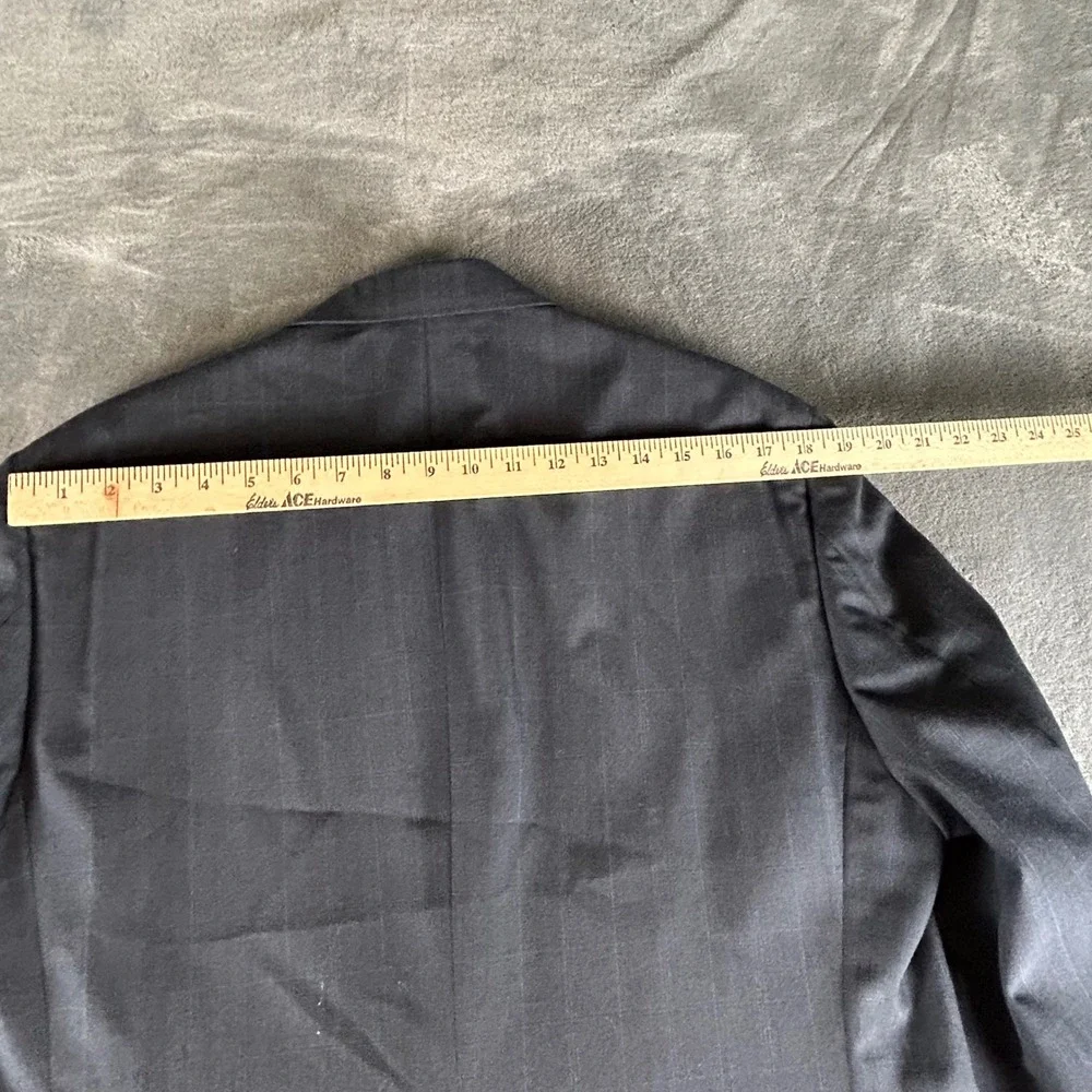 Vintage Palm Beach Union‎ Made in USA Gray Windowpane Two Piece Suit Mens